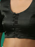 Black Elegance Satin Blouse with elastic loops